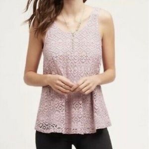 Deletta mauve lace swing top